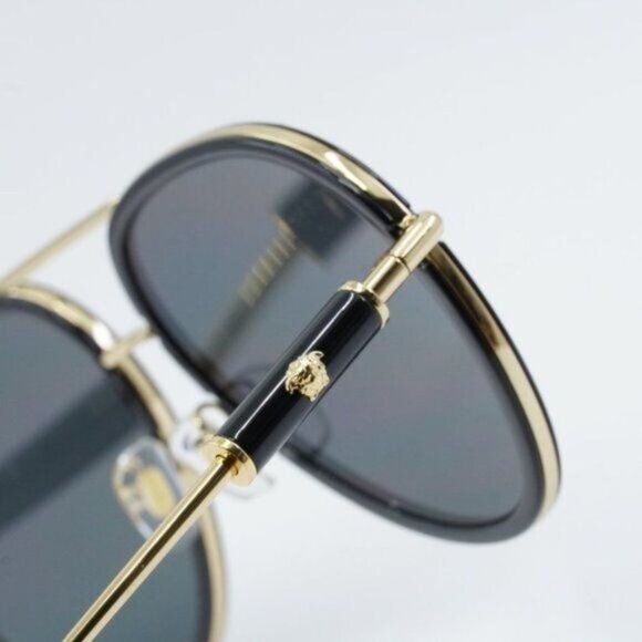 NEW VERSACE VE2260 100287 BLACK DARK GREY SUNGLASSES - Picture 9 of 11